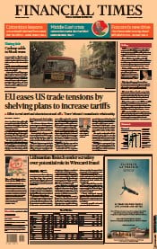 Financial Times () Newspaper Front Page for 18 May 2021