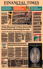 Financial Times () Newspaper Front Page for 18 May 2022