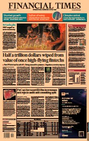 Financial Times () Newspaper Front Page for 18 July 2022