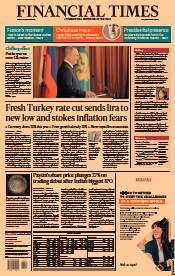 Financial Times () Newspaper Front Page for 19 November 2021