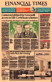 Financial Times () Newspaper Front Page for 19 March 2021