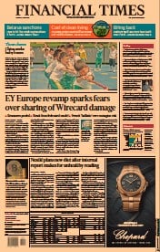 Financial Times () Newspaper Front Page for 1 June 2021