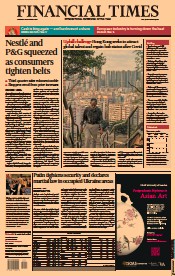 Financial Times () Newspaper Front Page for 20 October 2022