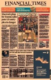 Financial Times () Newspaper Front Page for 20 January 2022