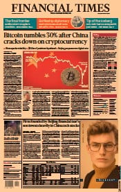 Financial Times () Newspaper Front Page for 20 May 2021