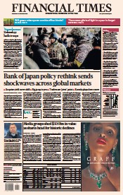 Financial Times () Newspaper Front Page for 21 December 2022