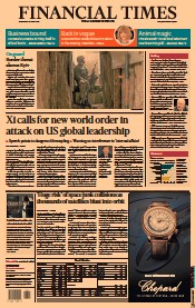 Financial Times () Newspaper Front Page for 21 April 2021