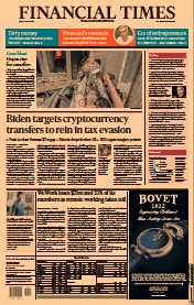 Financial Times () Newspaper Front Page for 21 May 2021