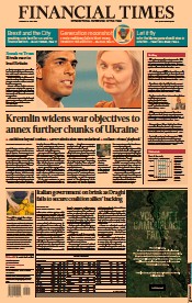 Financial Times () Newspaper Front Page for 21 July 2022
