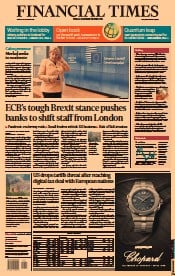 Financial Times () Newspaper Front Page for 22 October 2021