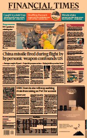 Financial Times () Newspaper Front Page for 22 November 2021