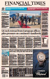 Financial Times () Newspaper Front Page for 22 December 2022