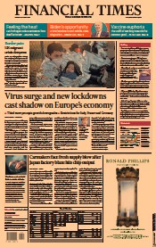 Financial Times () Newspaper Front Page for 22 March 2021