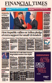 Financial Times () Newspaper Front Page for 22 March 2023