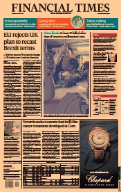 Financial Times () Newspaper Front Page for 22 July 2021
