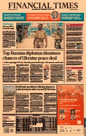 Financial Times () Newspaper Front Page for 22 August 2022