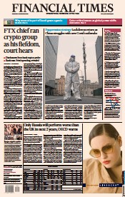 Financial Times () Newspaper Front Page for 23 November 2022