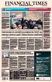 Financial Times () Newspaper Front Page for 23 January 2023