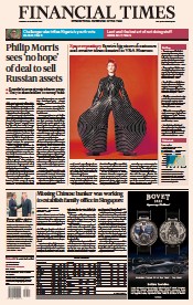 Financial Times () Newspaper Front Page for 23 February 2023