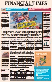 Financial Times () Newspaper Front Page for 23 March 2023