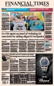 Financial Times () Newspaper Front Page for 24 January 2023
