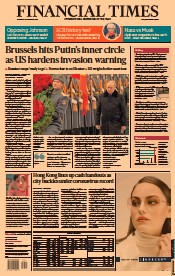 Financial Times () Newspaper Front Page for 24 February 2022