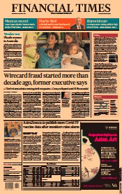Financial Times () Newspaper Front Page for 24 March 2021