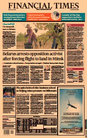 Financial Times () Newspaper Front Page for 24 May 2021