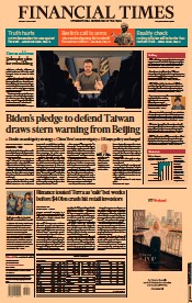 Financial Times () Newspaper Front Page for 24 May 2022