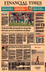 Financial Times () Newspaper Front Page for 25 October 2021