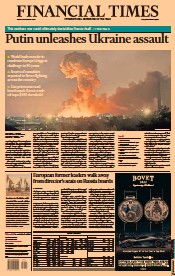Financial Times () Newspaper Front Page for 25 February 2022