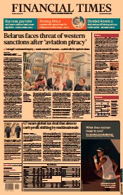 Financial Times () Newspaper Front Page for 25 May 2021