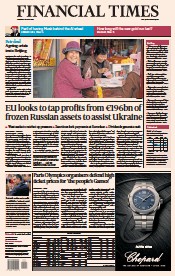 Financial Times () Newspaper Front Page for 25 May 2023