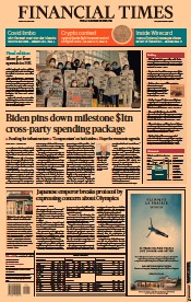 Financial Times () Newspaper Front Page for 25 June 2021