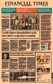 Financial Times () Newspaper Front Page for 26 April 2021