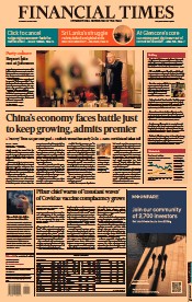 Financial Times () Newspaper Front Page for 26 May 2022