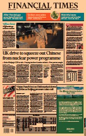 Financial Times () Newspaper Front Page for 26 July 2021