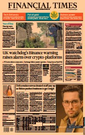 Financial Times () Newspaper Front Page for 26 August 2021