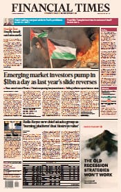 Financial Times () Newspaper Front Page for 27 January 2023