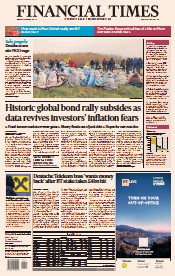 Financial Times () Newspaper Front Page for 27 February 2023