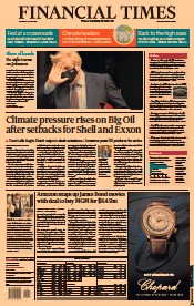 Financial Times () Newspaper Front Page for 27 May 2021