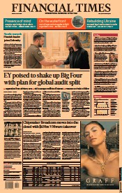 Financial Times () Newspaper Front Page for 27 May 2022