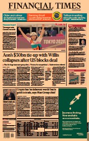 Financial Times () Newspaper Front Page for 27 July 2021