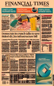 Financial Times () Newspaper Front Page for 27 September 2021
