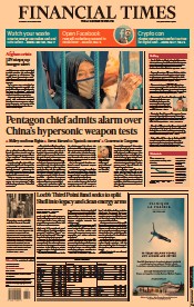 Financial Times () Newspaper Front Page for 28 October 2021