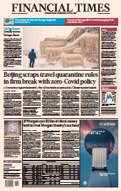 Financial Times () Newspaper Front Page for 28 December 2022