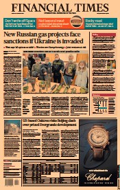 Financial Times () Newspaper Front Page for 28 January 2022