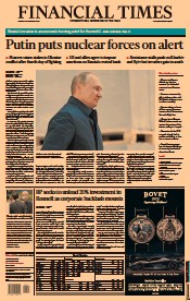 Financial Times () Newspaper Front Page for 28 February 2022