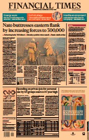 Financial Times () Newspaper Front Page for 28 June 2022
