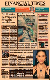 Financial Times () Newspaper Front Page for 28 July 2022